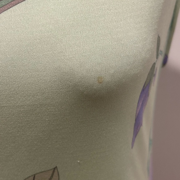 Vintage Leonard Paris Light Green Floral Sleeveless Dress Sz S - Picture 10 of 10